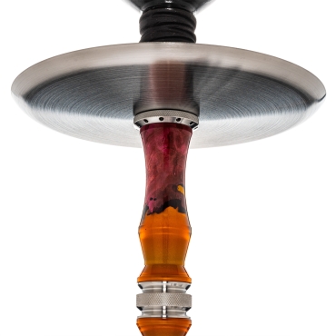 INVI - Recursion Handcut Edelstahl Shisha - Orange / Pink