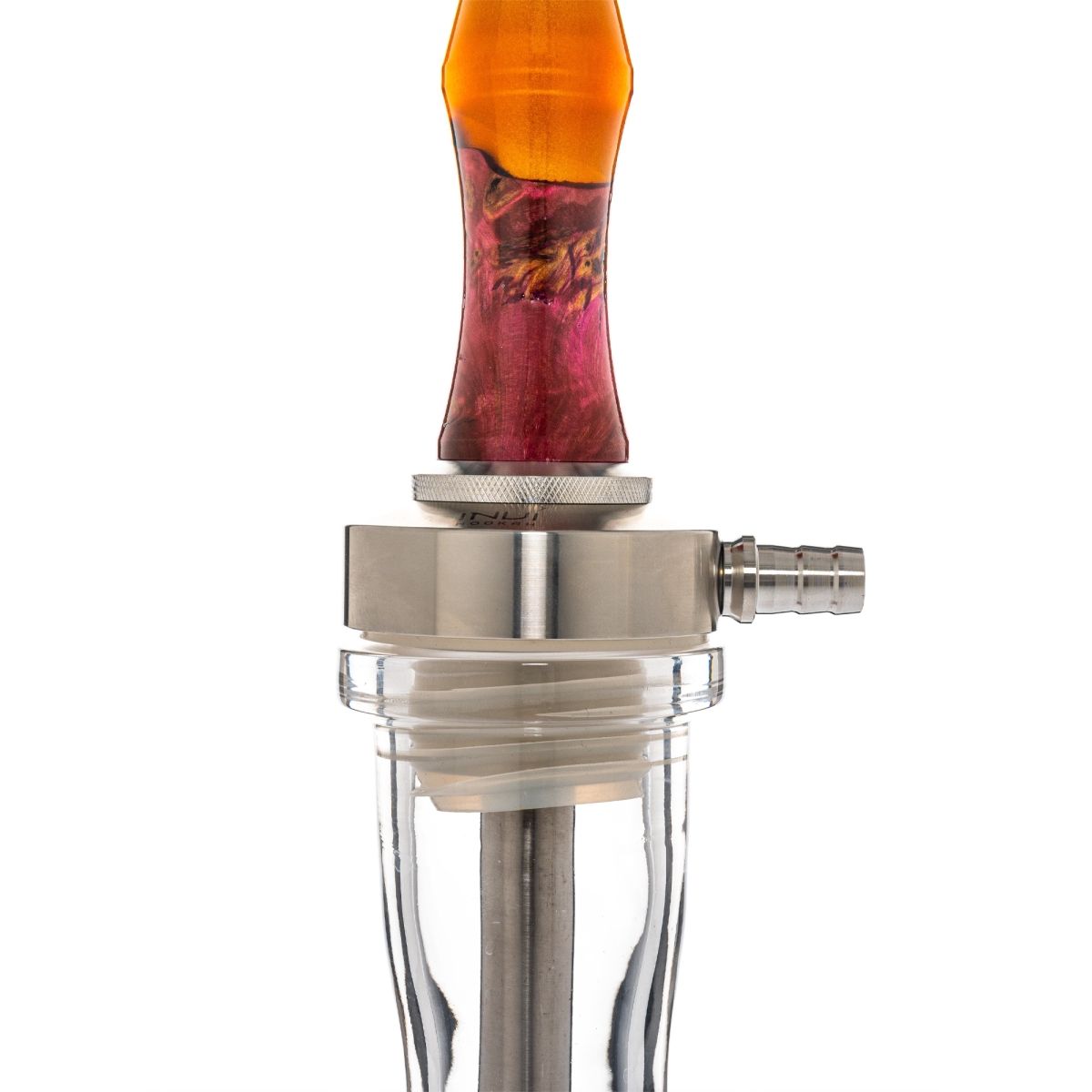 INVI - Recursion Handcut Edelstahl Shisha - Orange / Pink