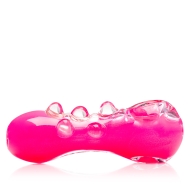 Kühlpfeife Glas m. pinker Flüssigkeit