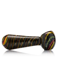 Spoon Pfeife Glas mit Rasta Streifen - 10cm