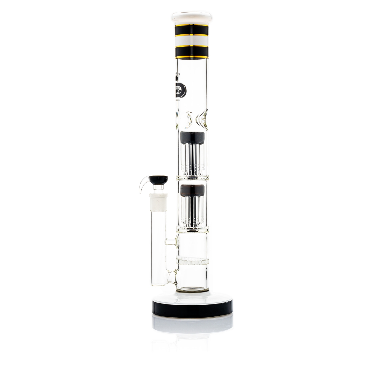 Grace Glass | Tower Black Barrel Tree arm perc Bong