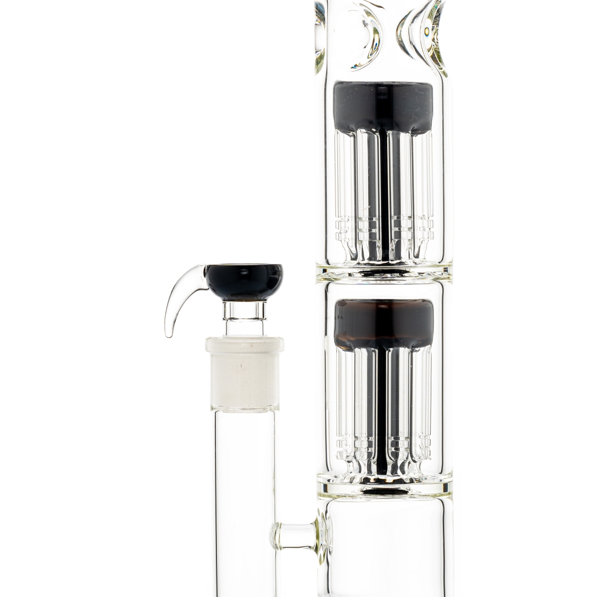 Grace Glass | Tower Black Barrel Tree arm perc Bong