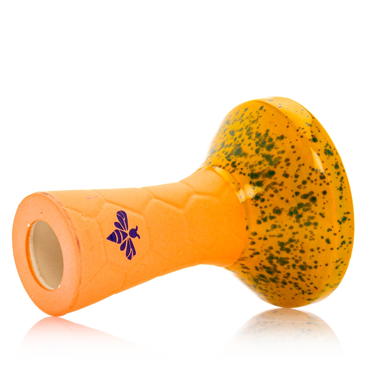 Bee Hookah Phunnel Pink - Half Glazed Light Green Dark Green