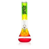 Bong Glass Amsterdam - H: 37cm - D: 50mm - SG: 18.8mm - ice noches Green/Yellow/Red