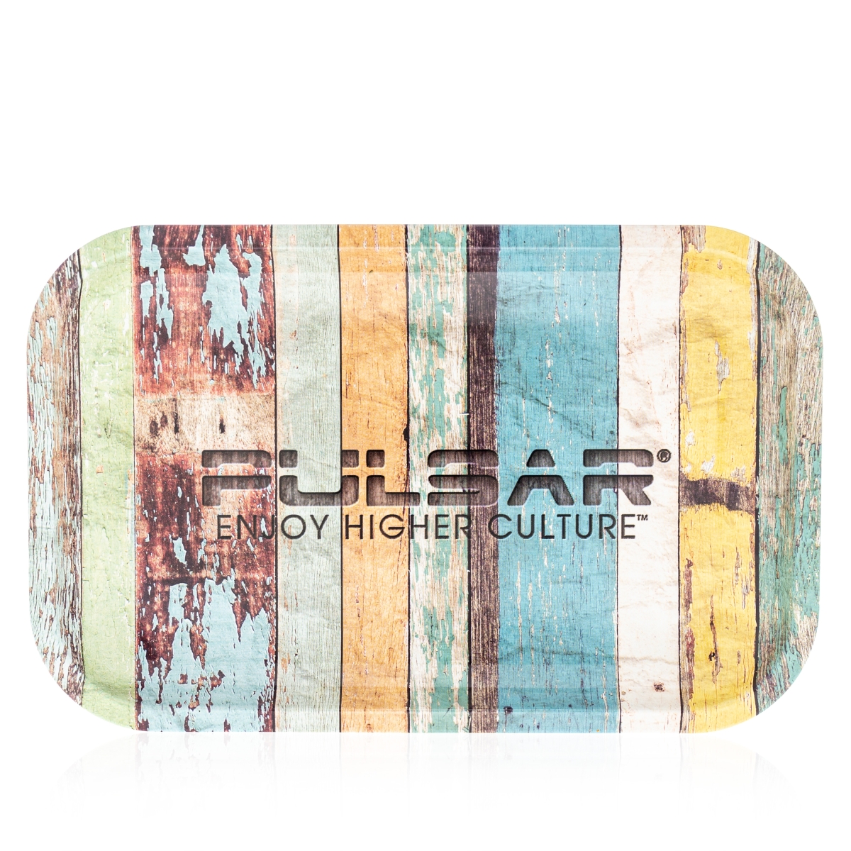 Pulsar - Metal Rolling Tray - 11'' x 7'' / Wood Grain