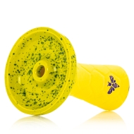 Bee Hookah Phunnel Yellow - Half Glazed Lime Dark Green
