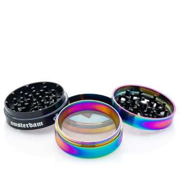 Grace Glass Amsterdam | Grinders - 4part - D:63mm - crank and window - rainbow